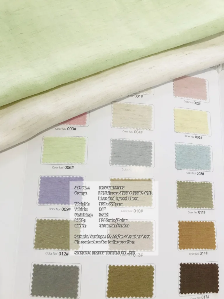 blended lyocell Linen fabric