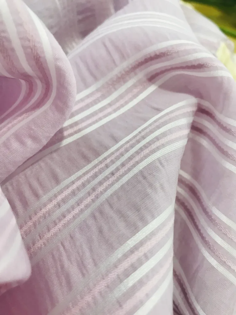 55%Ly 12%C 21%PA 17%P Blended Lyocell Jacquard Stripe Fabric blended jacquard lyocell fabric
