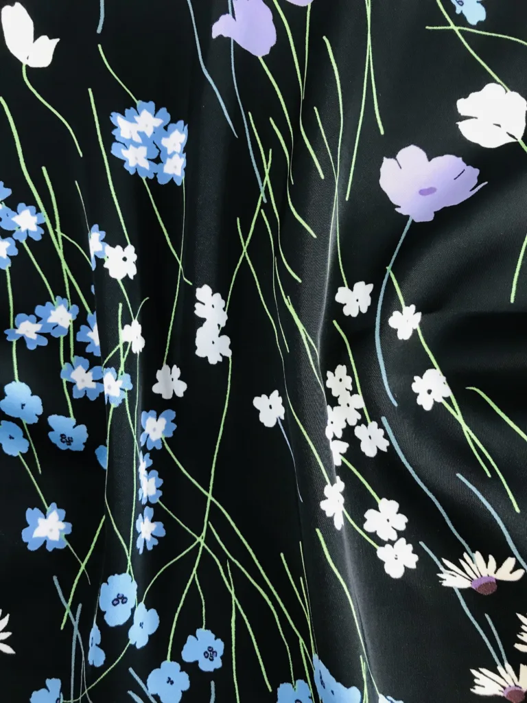 Acetate like double side Satin Printed Fabric