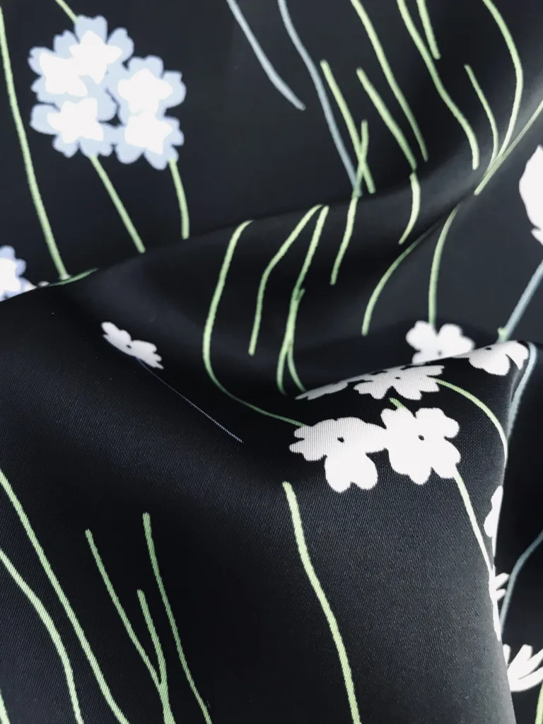Acetate like double side Satin Printed Fabric