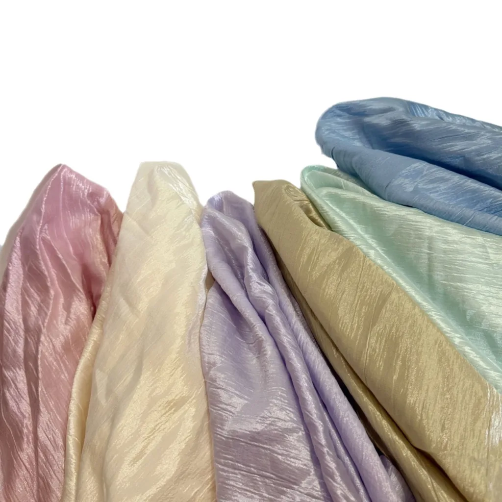 Blended tencel crinkled fabric