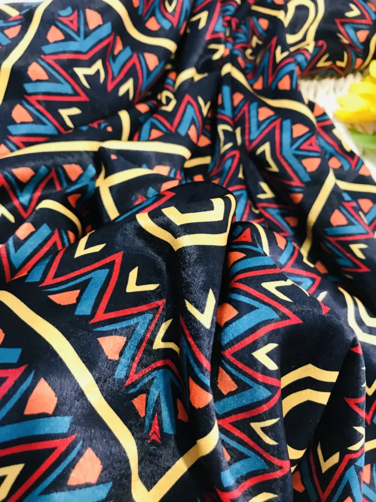 Cupro Like Polyester fabric with Printing (2)