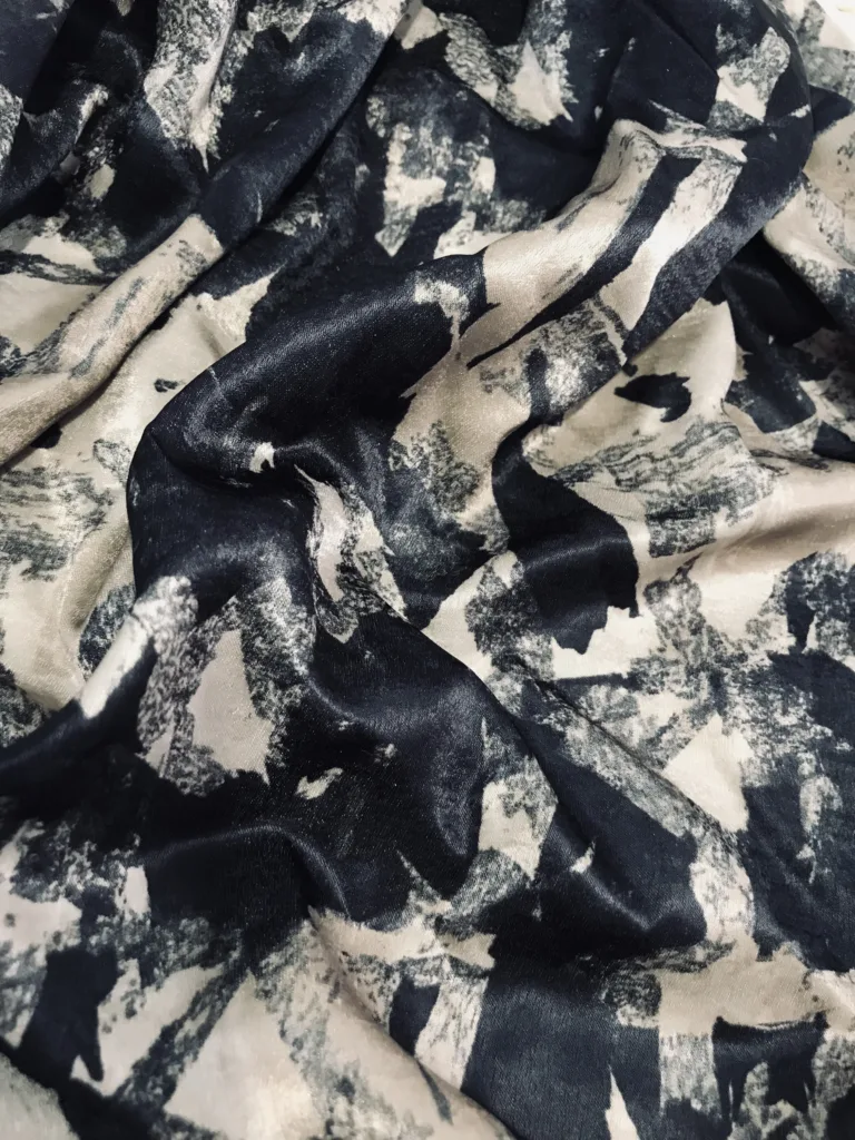 Cupro Like Polyester fabric with Printing (4)