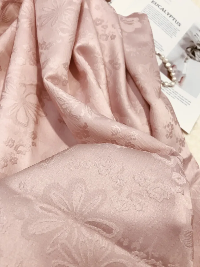 Fake Acetate Jacquard Satin Fabric (2)