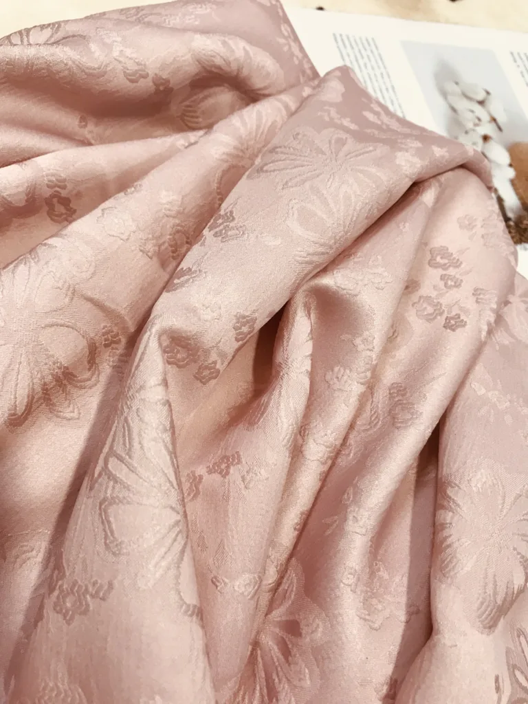 Fake Acetate Jacquard Satin Fabric