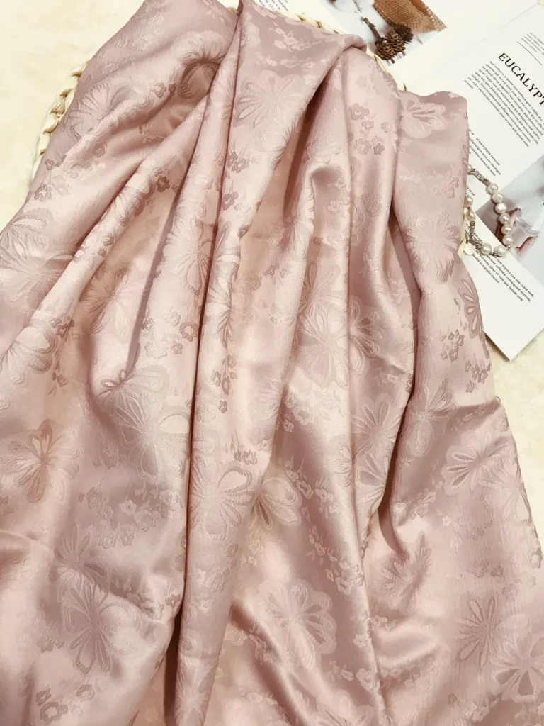 Fake Acetate Jacquard Satin Fabric