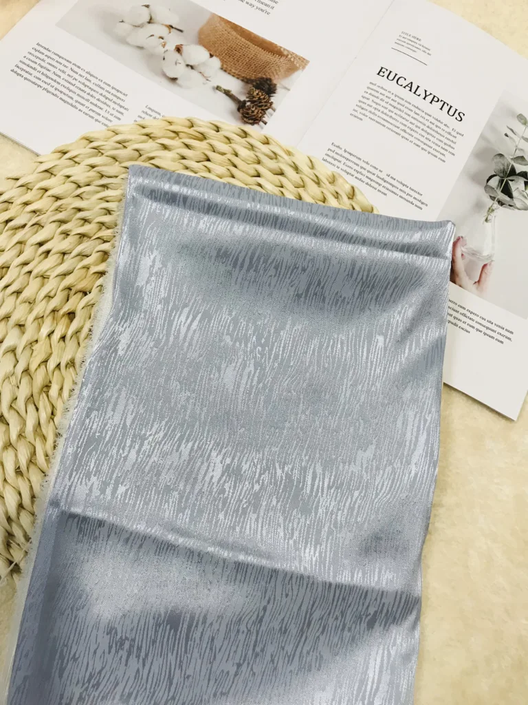 Jacquard Satin Fabric WAVE Design (5)