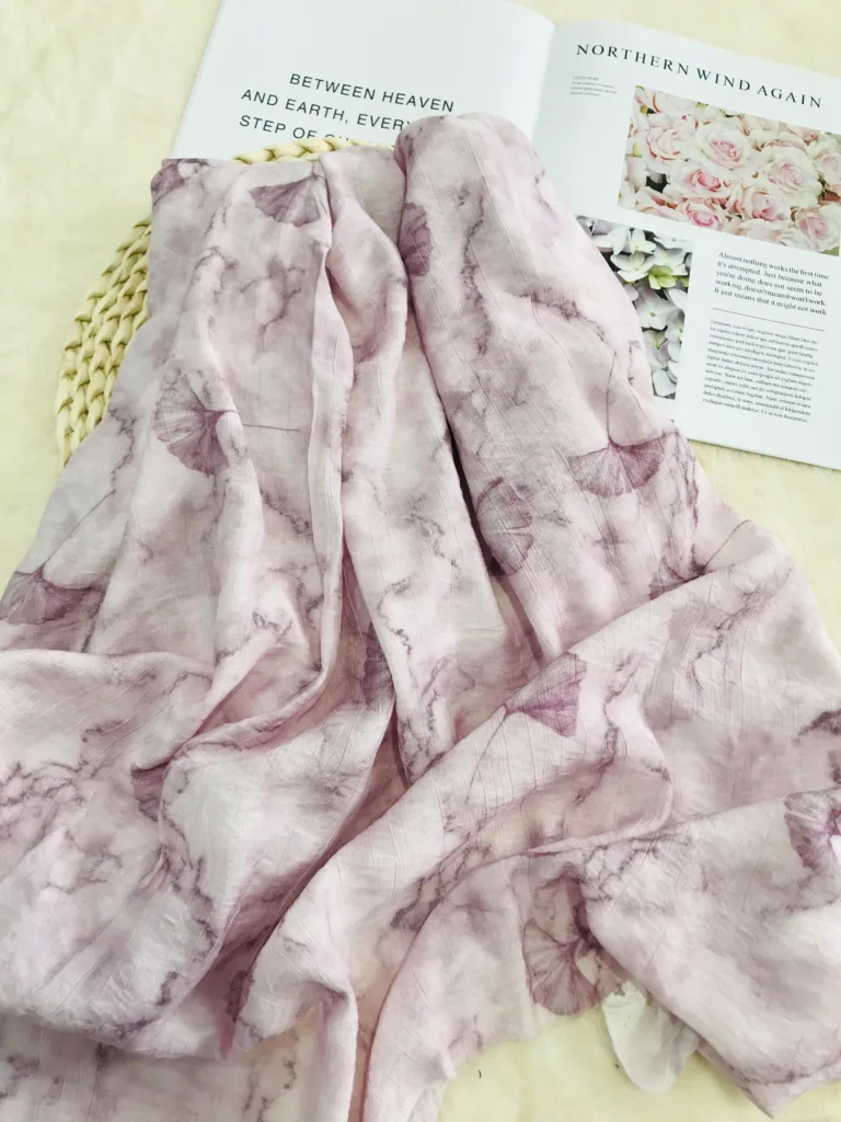 Polyamide Viscose Printed Crinkled fabric (3)