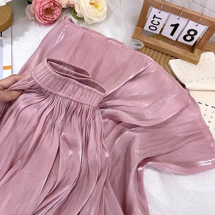 Polyamide Viscose Shiny Crinkled Fabric (4)