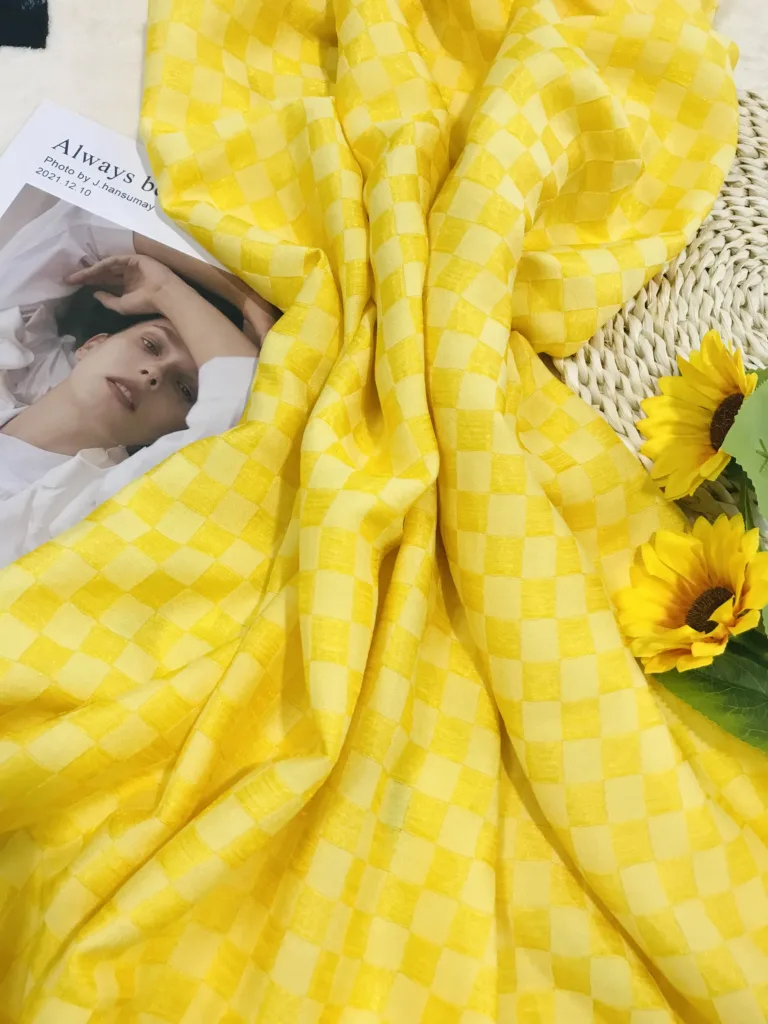 Polyamide visvose plaid fabric (3)