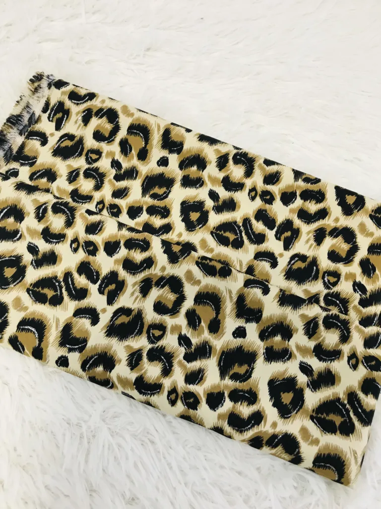 Polyester 4 way stretch printed fabric with foil printing (4)