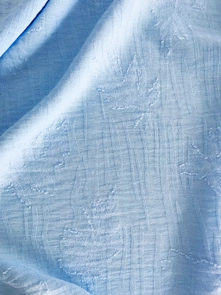 Polyester CEY JACQUARD Stretch Fabric with Floral Design