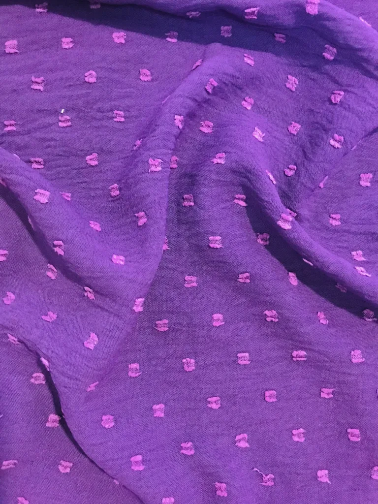 Polyester CEY Dobby Stretch Fabric with Saure dots Design (2)