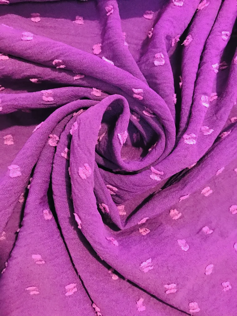 Polyester CEY Dobby Stretch Fabric with Saure dots Design (3)