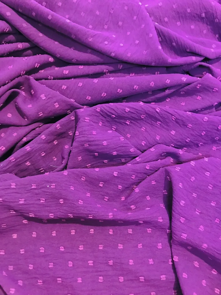 Polyester CEY Dobby Stretch Fabric with Saure dots Design (4)