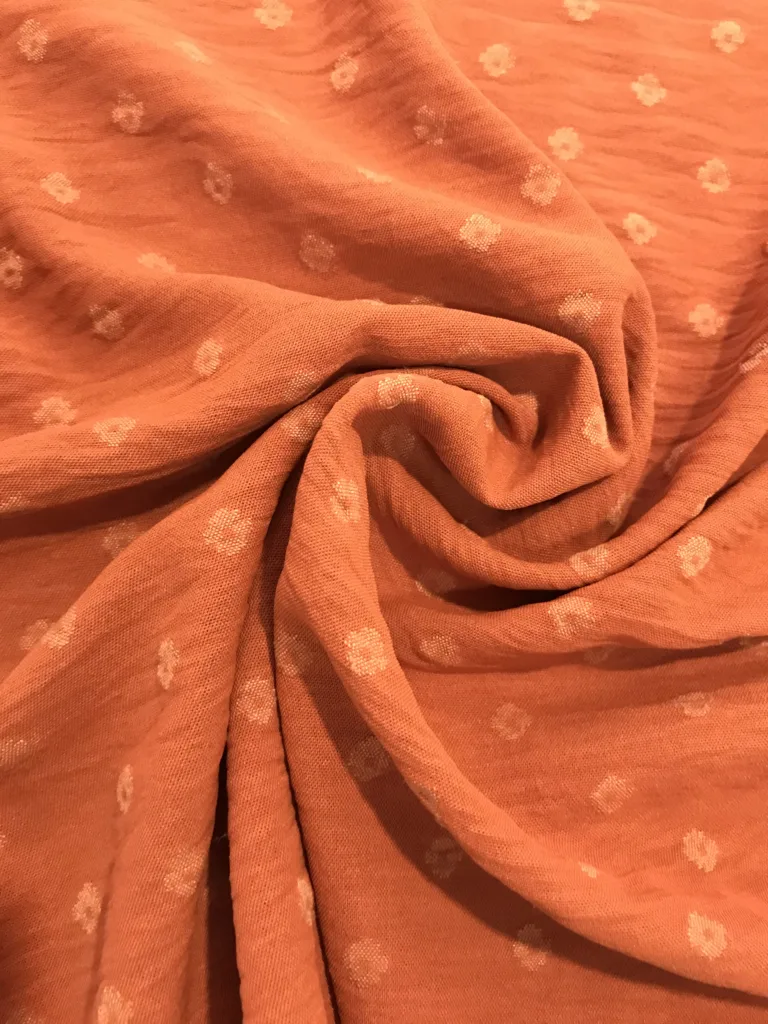 Polyester CEY Dobby Stretch Fabric with dots Design (2)