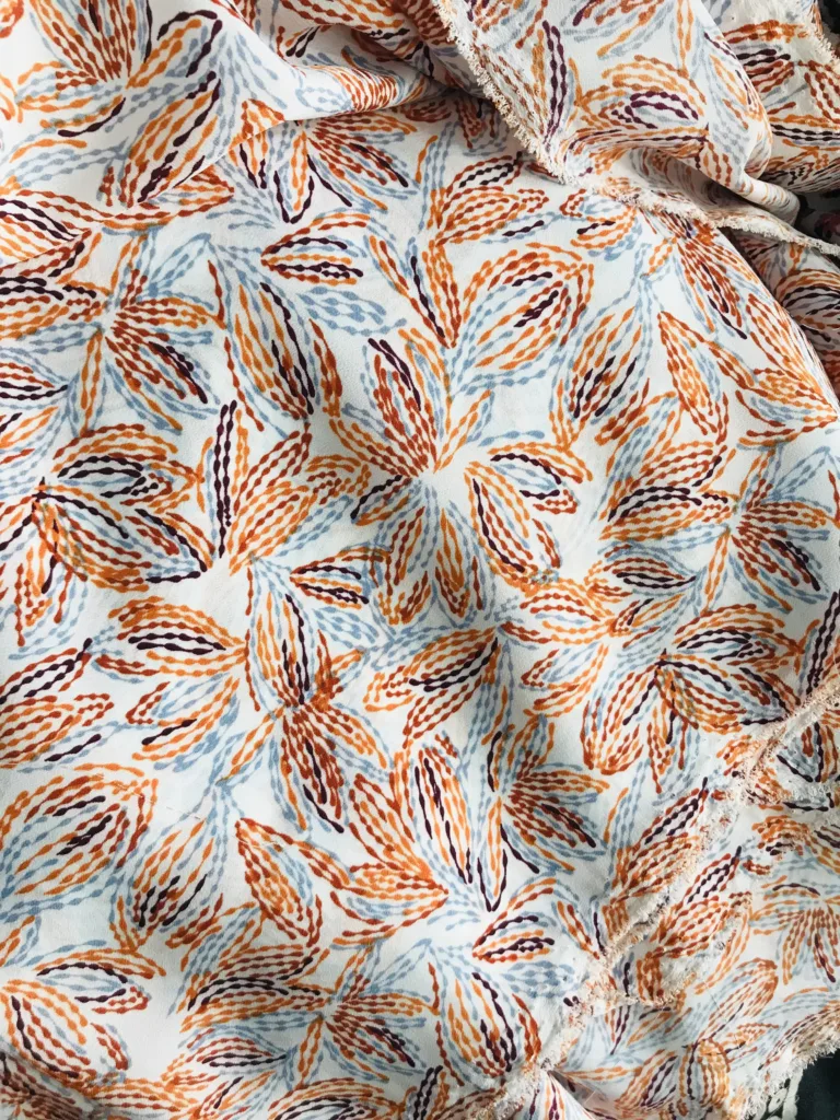 Polyester CREPE printed fabric CDC