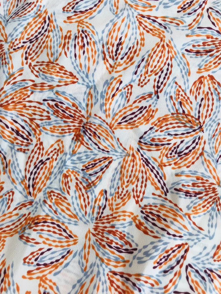 Polyester CREPE printed fabric CDC
