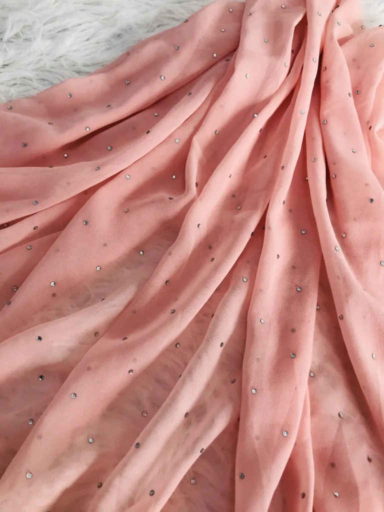 Polyester Chiffon Fabric with Diamond