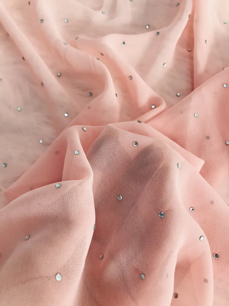 Polyester Chiffon Fabric with Diamond (3)