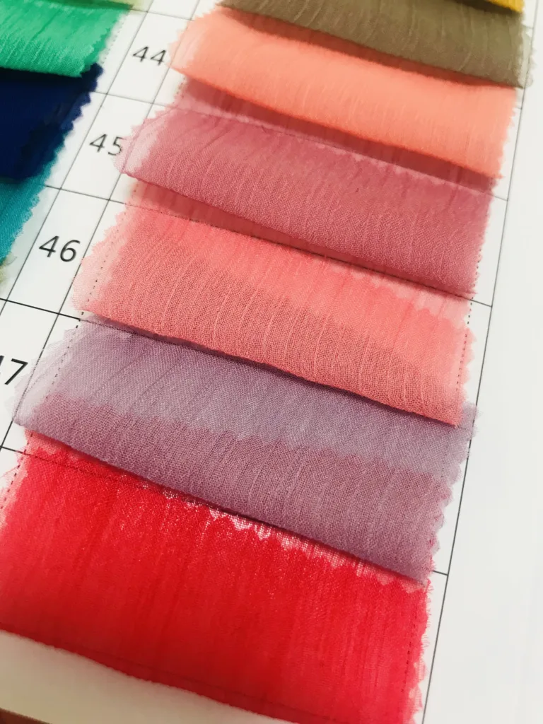 Polyester Crinkled Chiffon Fabric