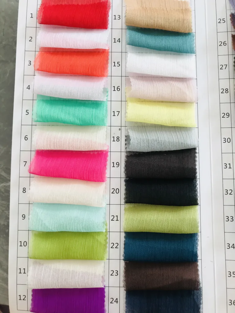 Polyester Crinkled Chiffon Fabric
