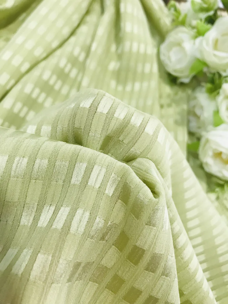 Polyester Dobby Satin Plaid Fabric