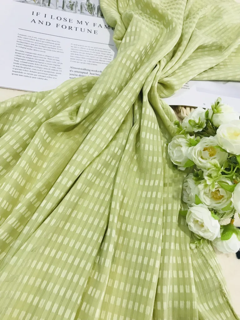 Polyester Dobby Satin Plaidn Fabric