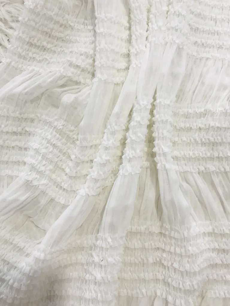 Polyester Jacquard Chiffon Fabric Crochet Embroidery (2)