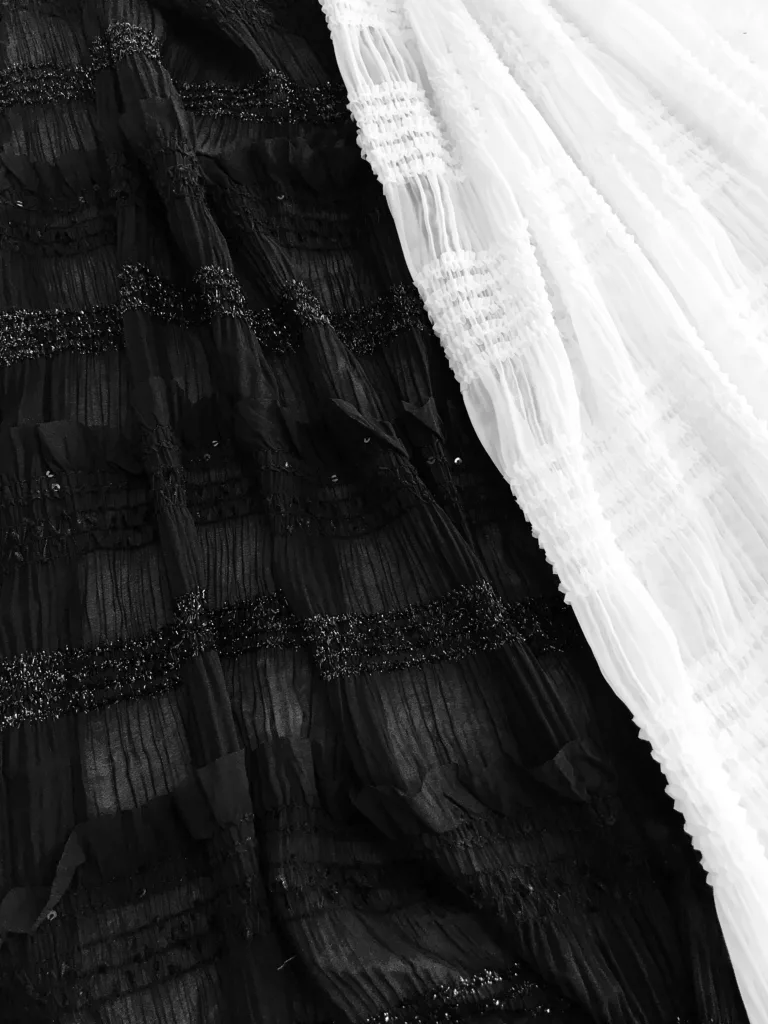 Polyester Jacquard Chiffon Fabric Crochet Embroidery with sequin