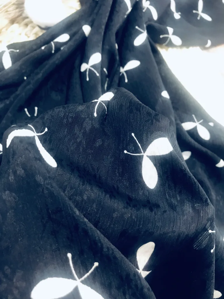 Polyester Jacquard Chiffon Printed Fabric