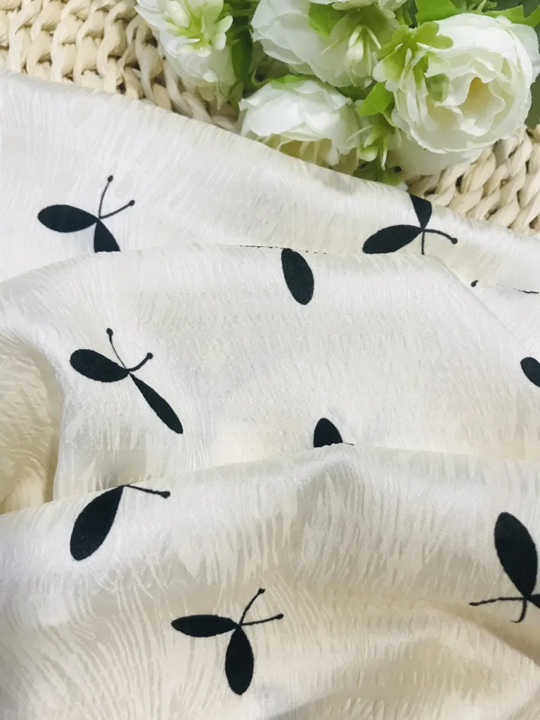 Polyester Jacquard Chiffon Printed Fabric