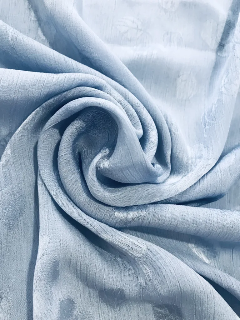 Jacquard Chiffon Satin Fabric Floral Design
