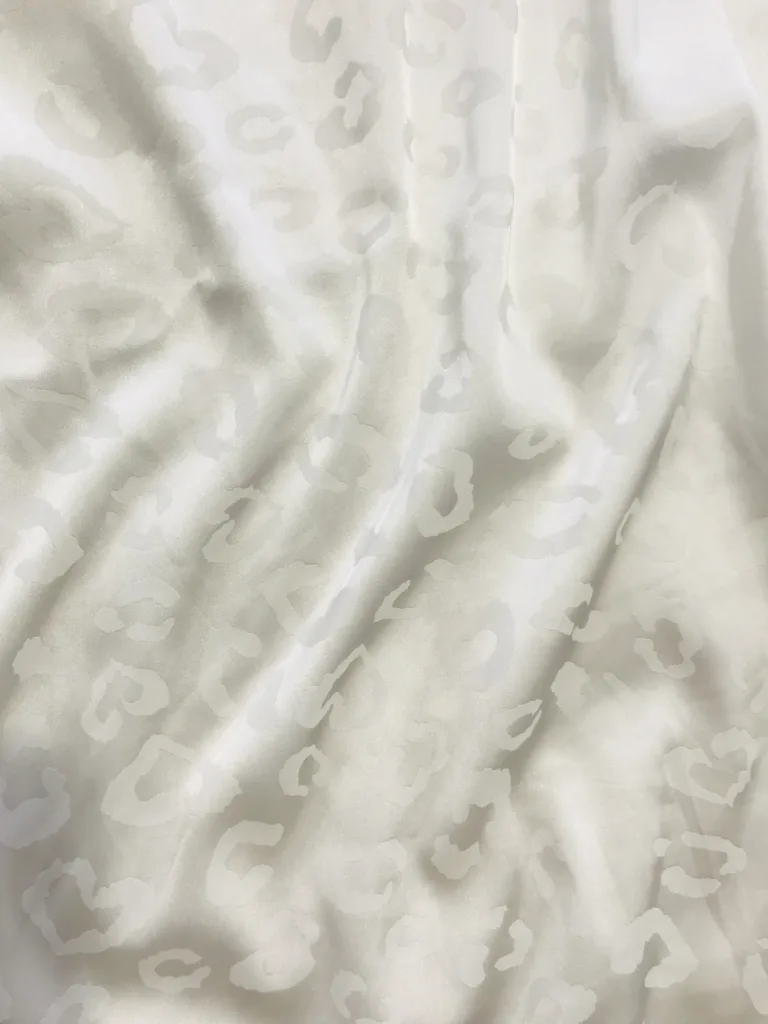 Polyester Jacquard Satin Fabric Leopard