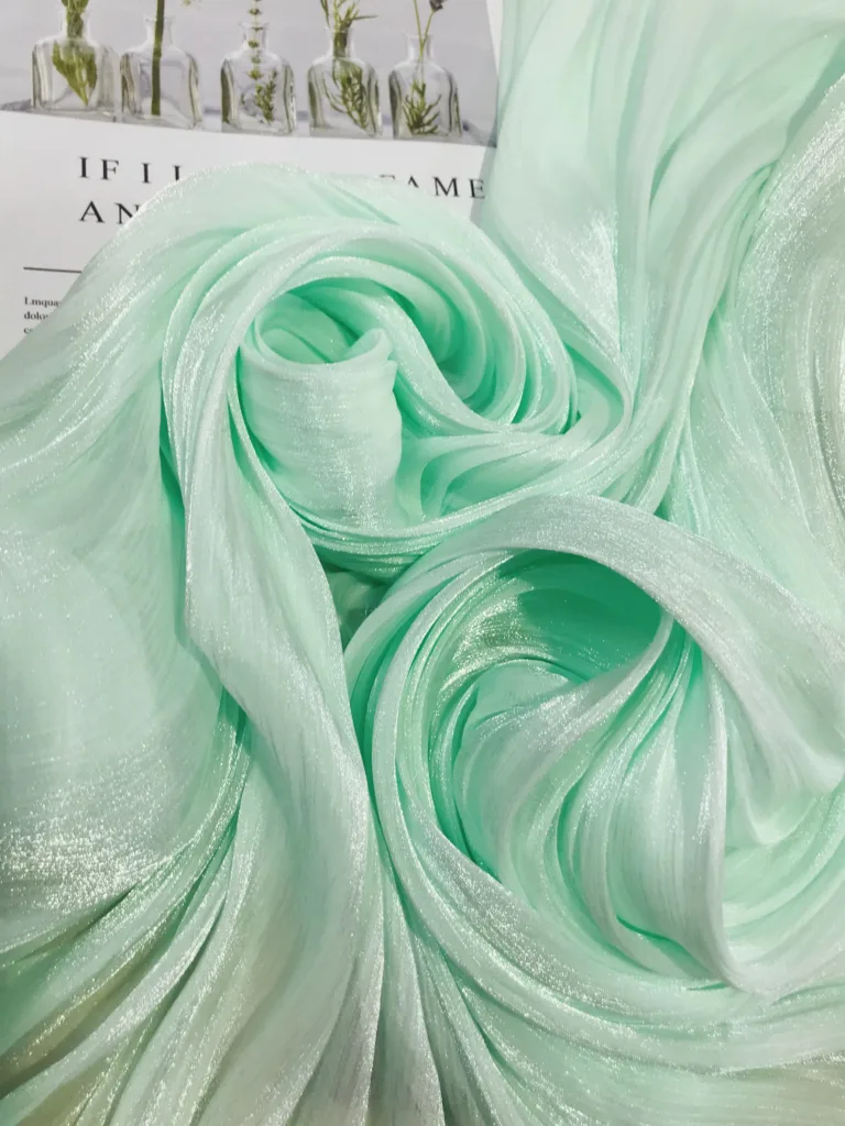 Polyester Shiny Light Crinkle Chiffon fabric