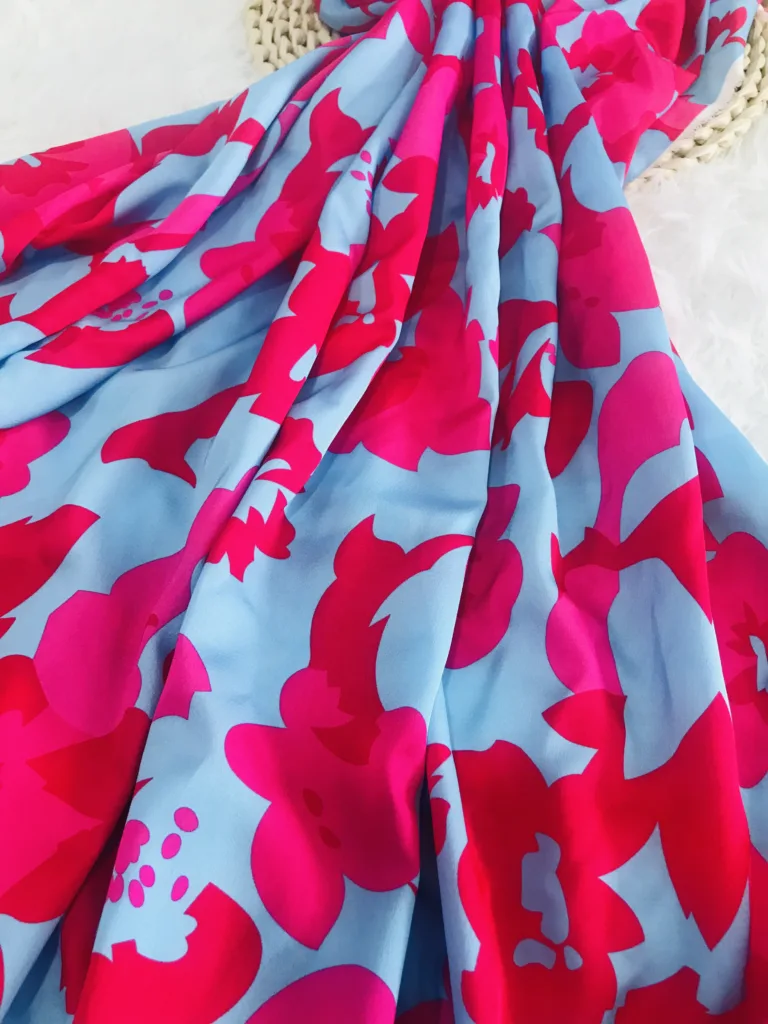 Polyester Stretch Seersucker Satin fabric