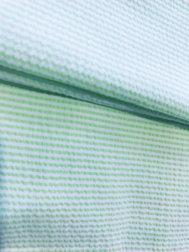 Polyester Stretch seersucker fabric two tone