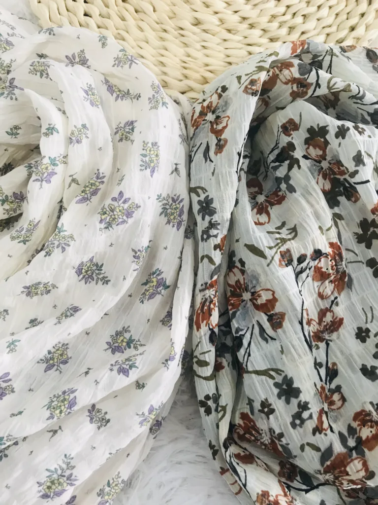 Polyester T400 Stretch Seersucker Plaid Printed Fabric