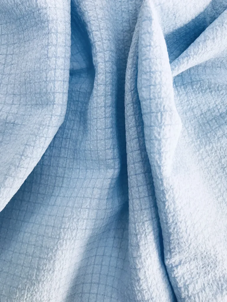Polyester Viscose Seersucker