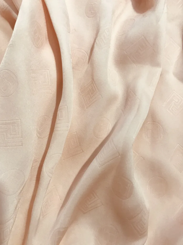 Polyester cupro like satin with embossing (2)