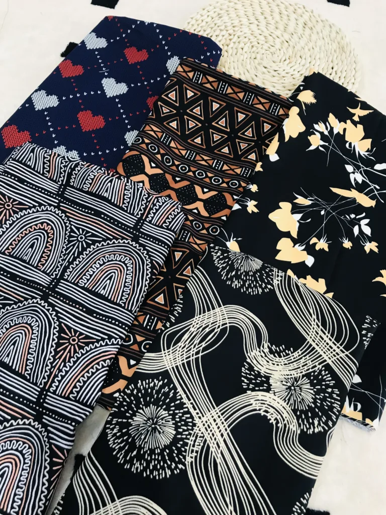 Polyester super Stretch Twill fabric with printing