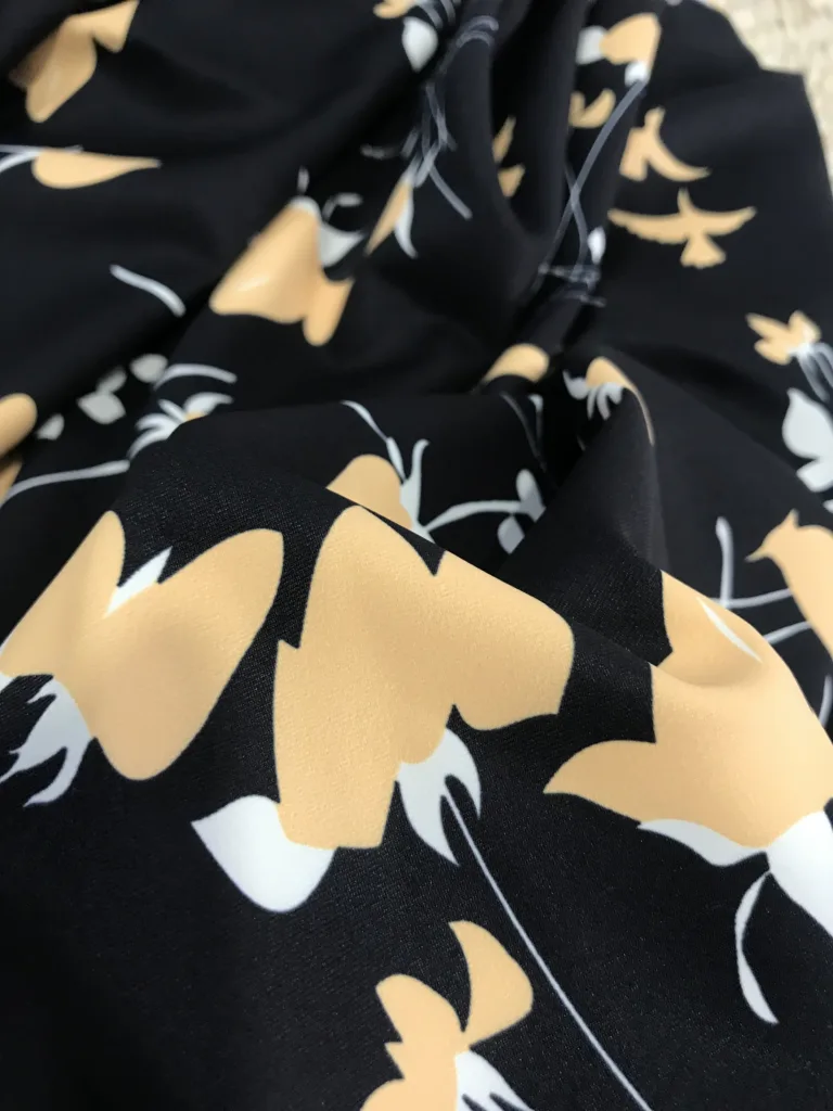 Polyester super Stretch Twill fabric with printing