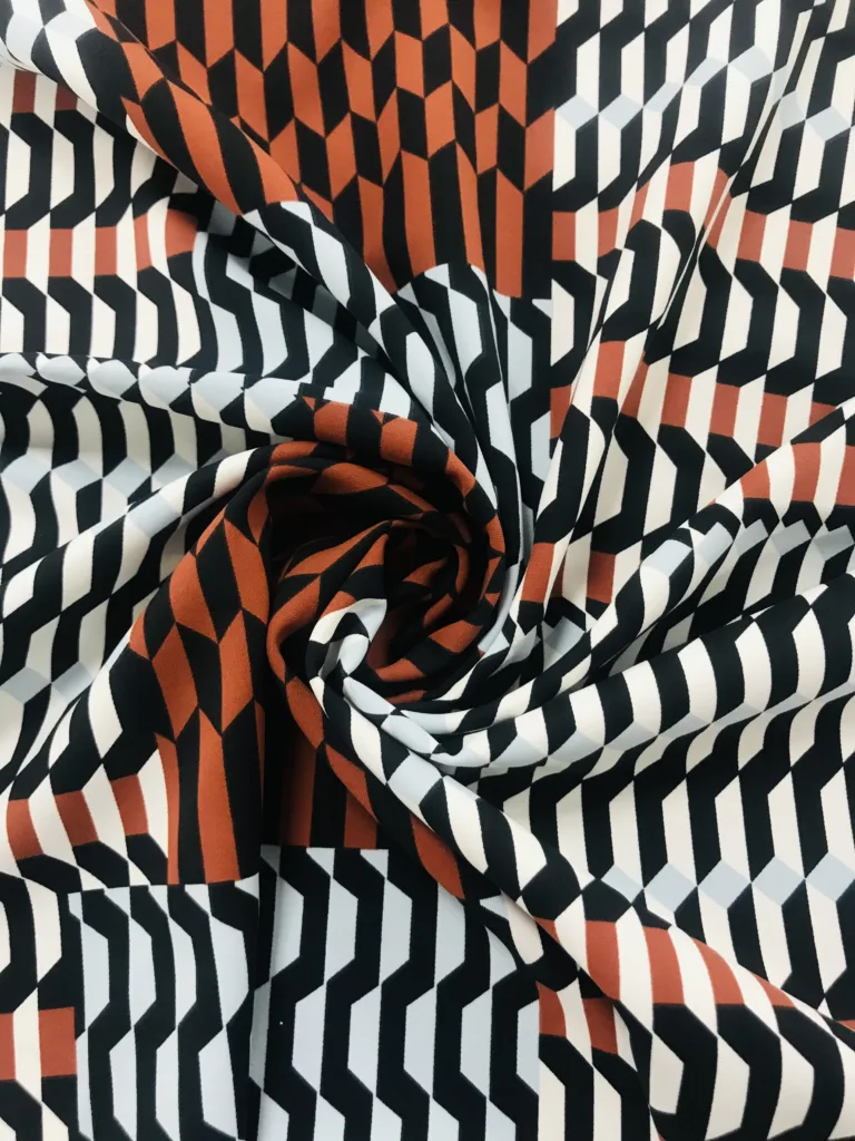 Polyester super Stretch Twill fabric with printing
