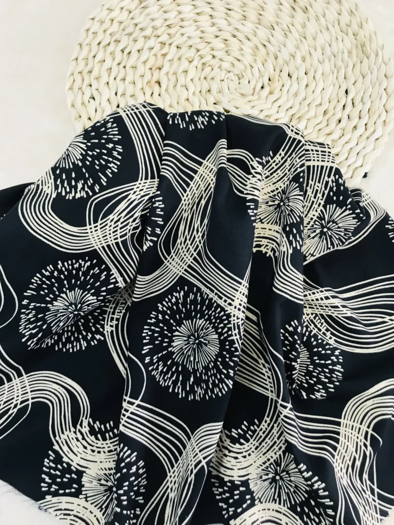 Polyester super Stretch Twill fabric with printing