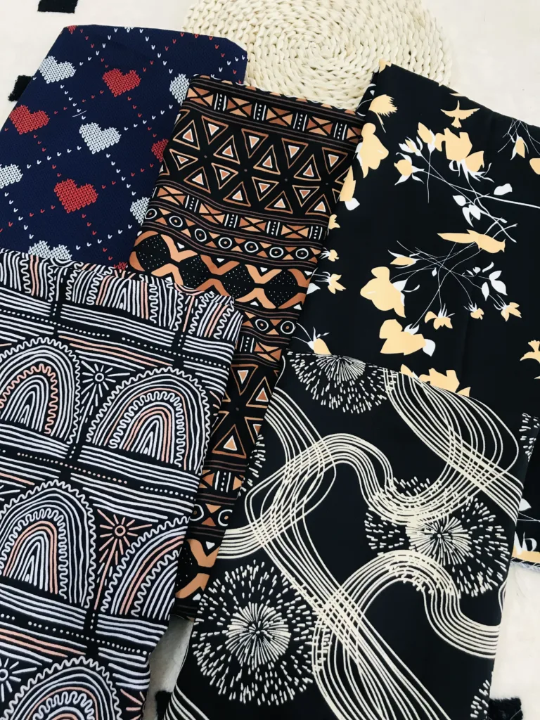 Polyester super Stretch Twill fabric with printing collection