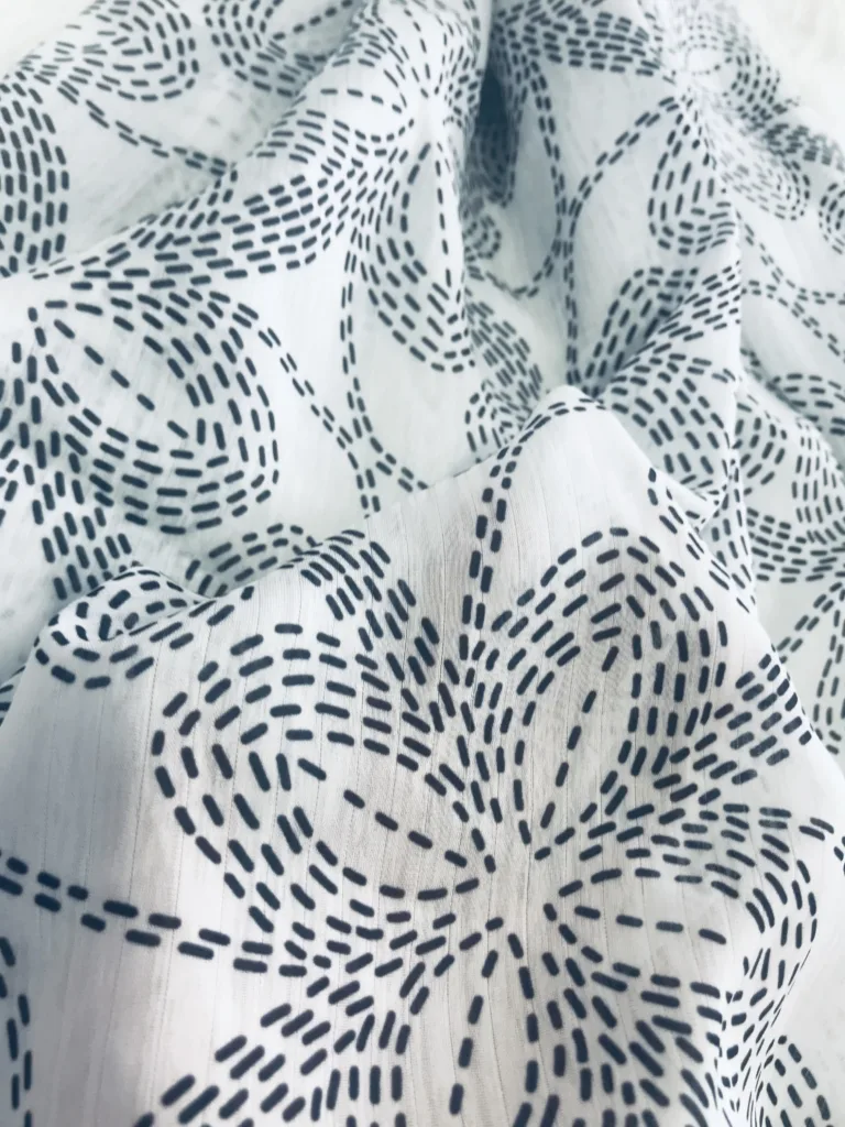 Poyester 2 layer Chiffon Printed Fabric