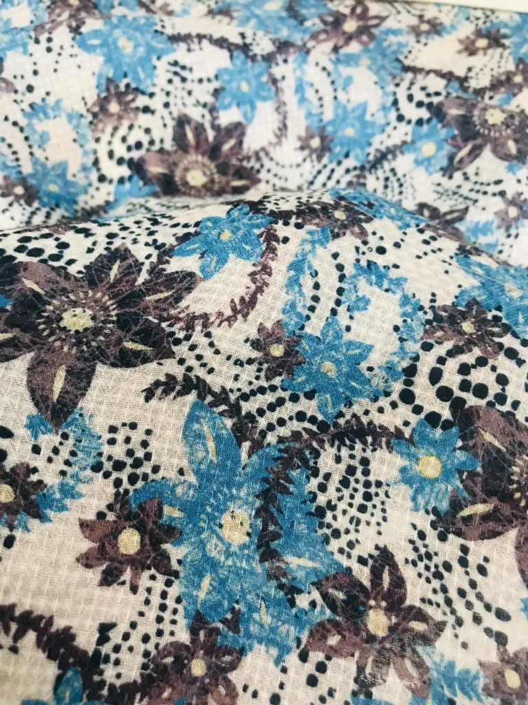 Printed Viscose Jacquard Fabric