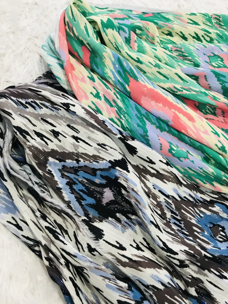 Printed Viscose with Lurex (2)