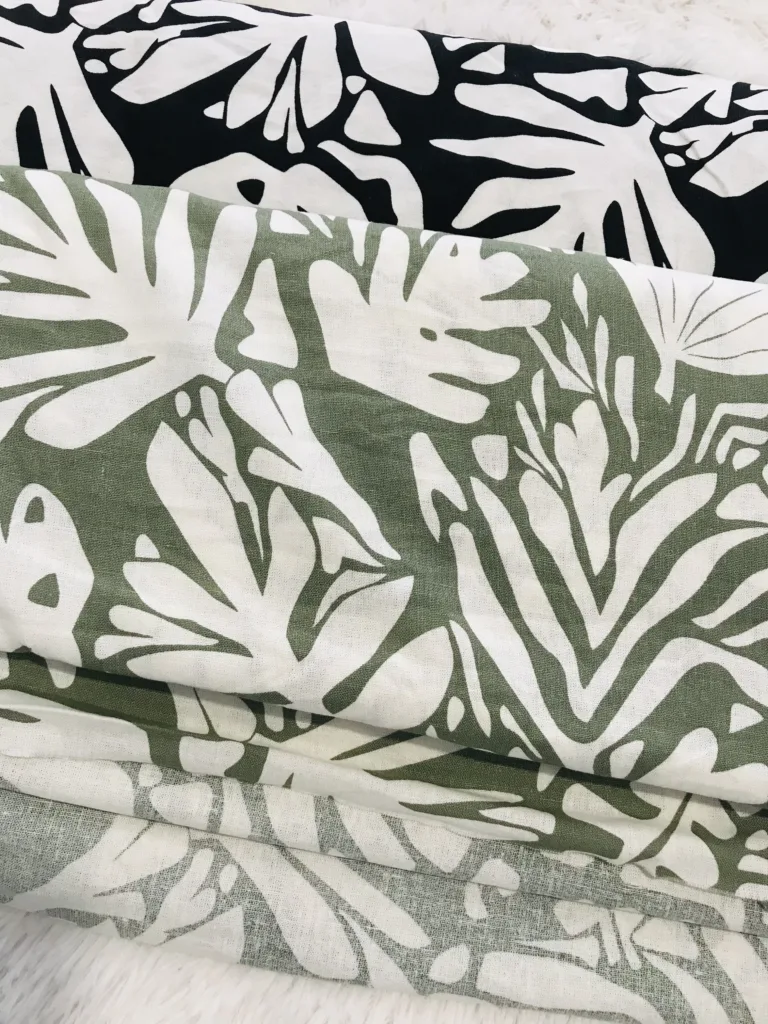 blended printed linen