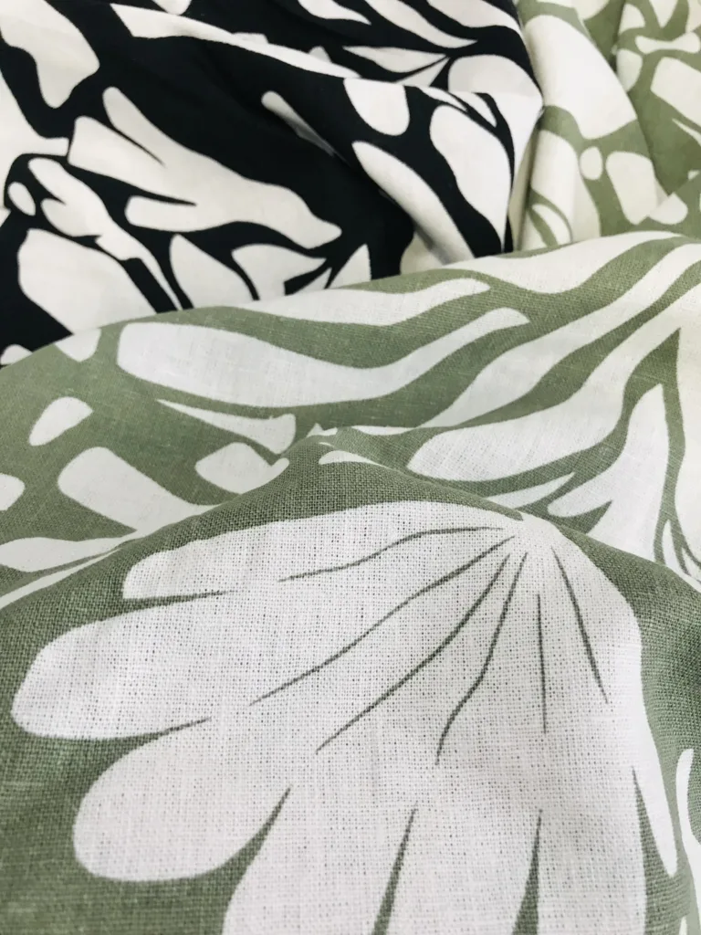 blended printed linen